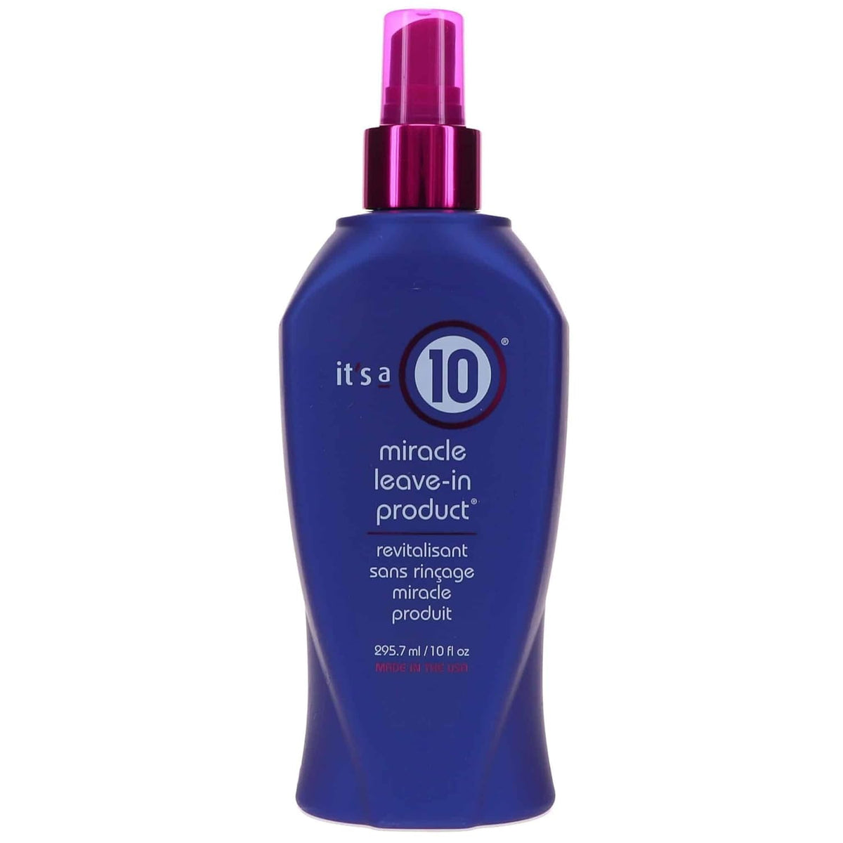 It's a 10 front bottle showing label and easy-use spray for quick styling
