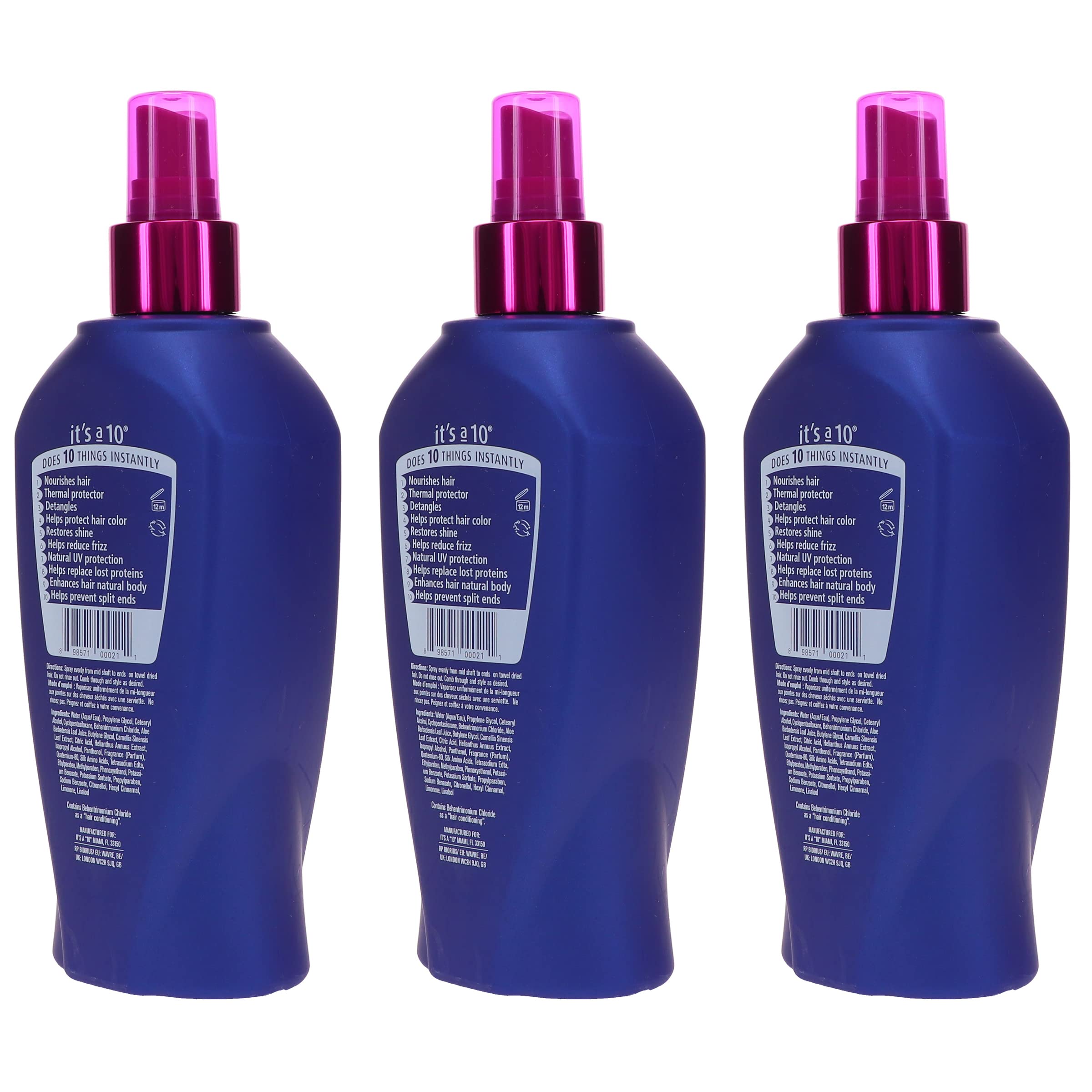 It's a 10 in-hand size scale showing bottle dimensions and travel-ready benefit