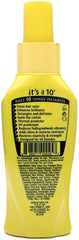 It's a 10 Haircare pump detail demonstrating easy application and controlled dispensing