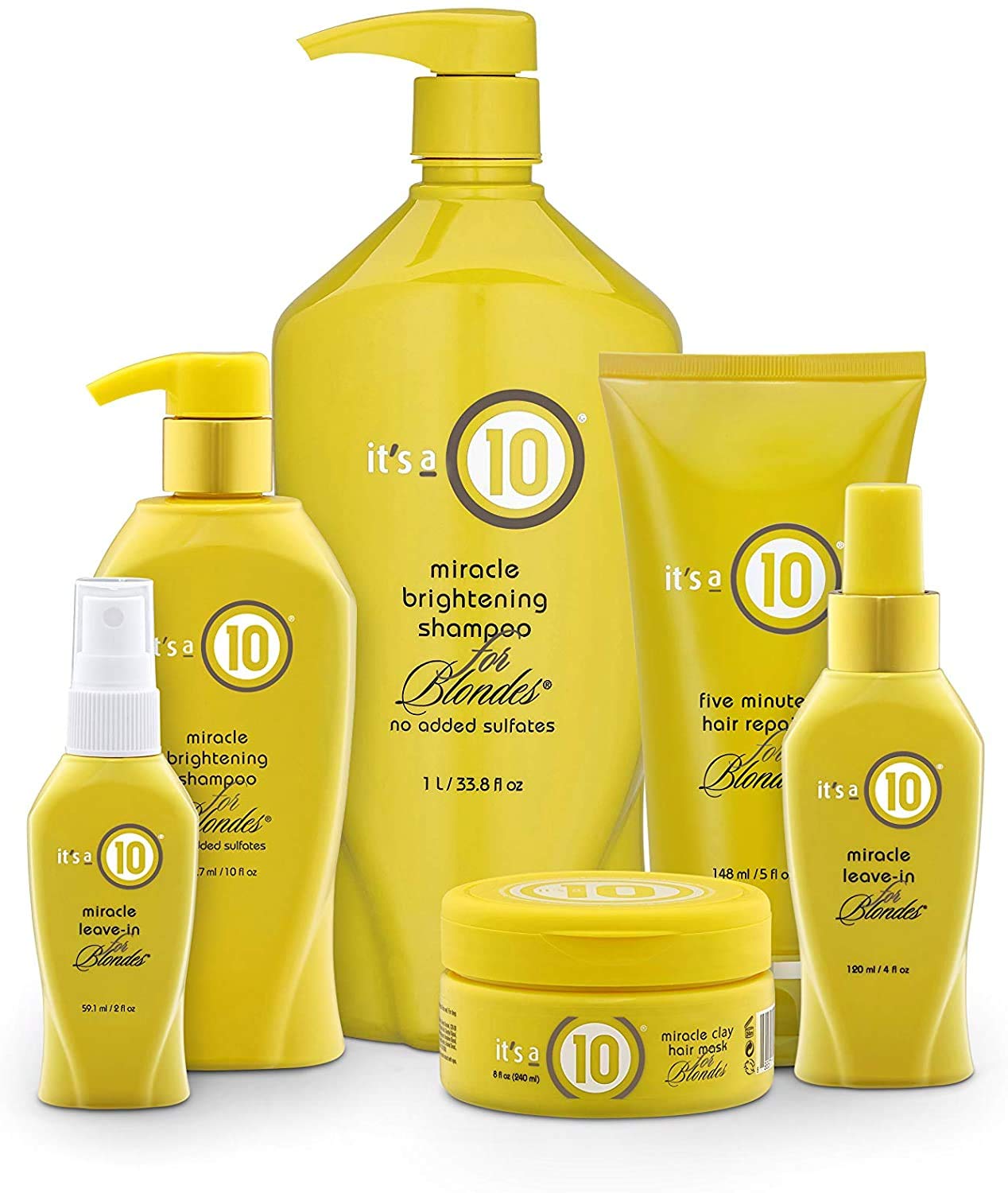 It's a 10 Haircare bottle next to a passport showing travel-friendly size and convenience