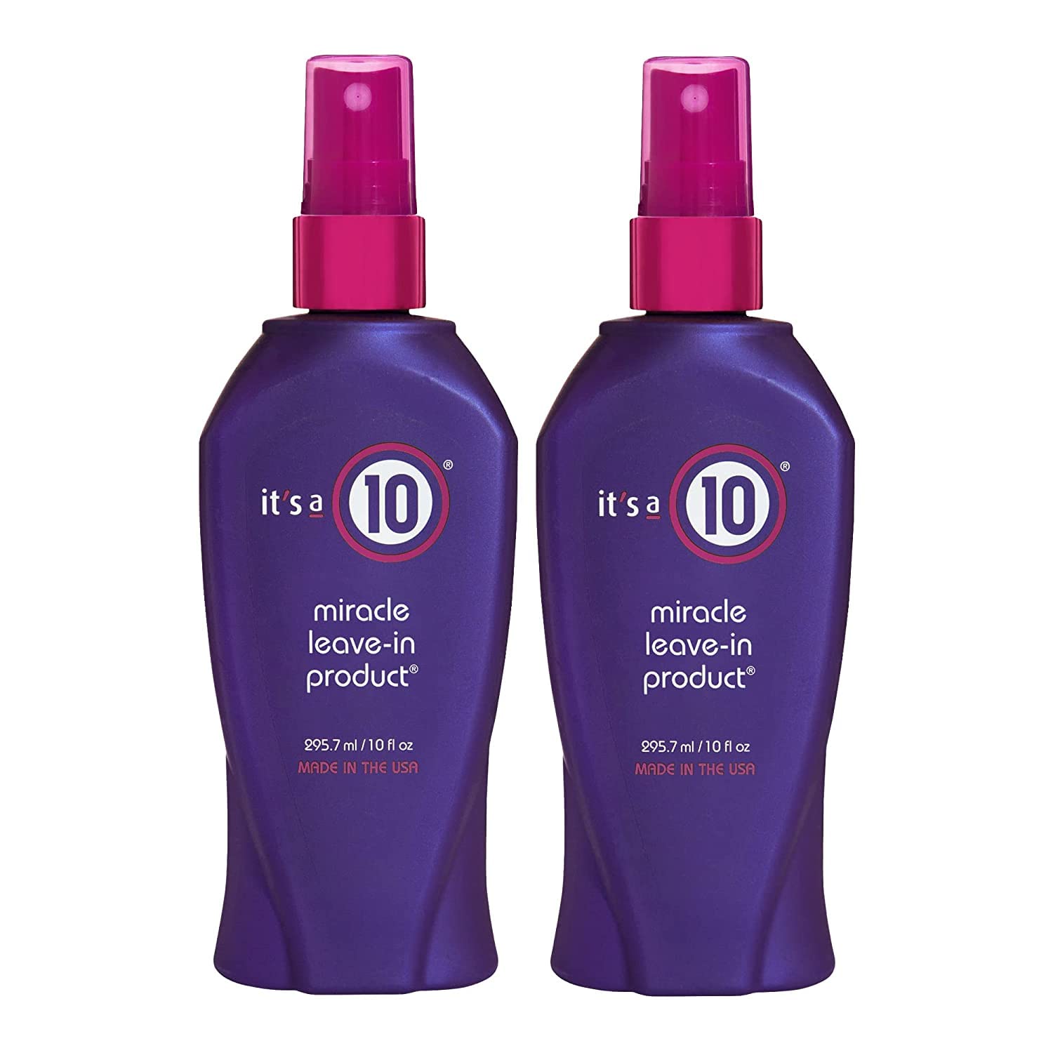 It's a 10 front bottle showing label and two-pack convenience for travel