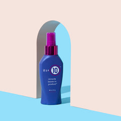 It's A 10 product texture close-up demonstrating smooth lightweight formula for shine