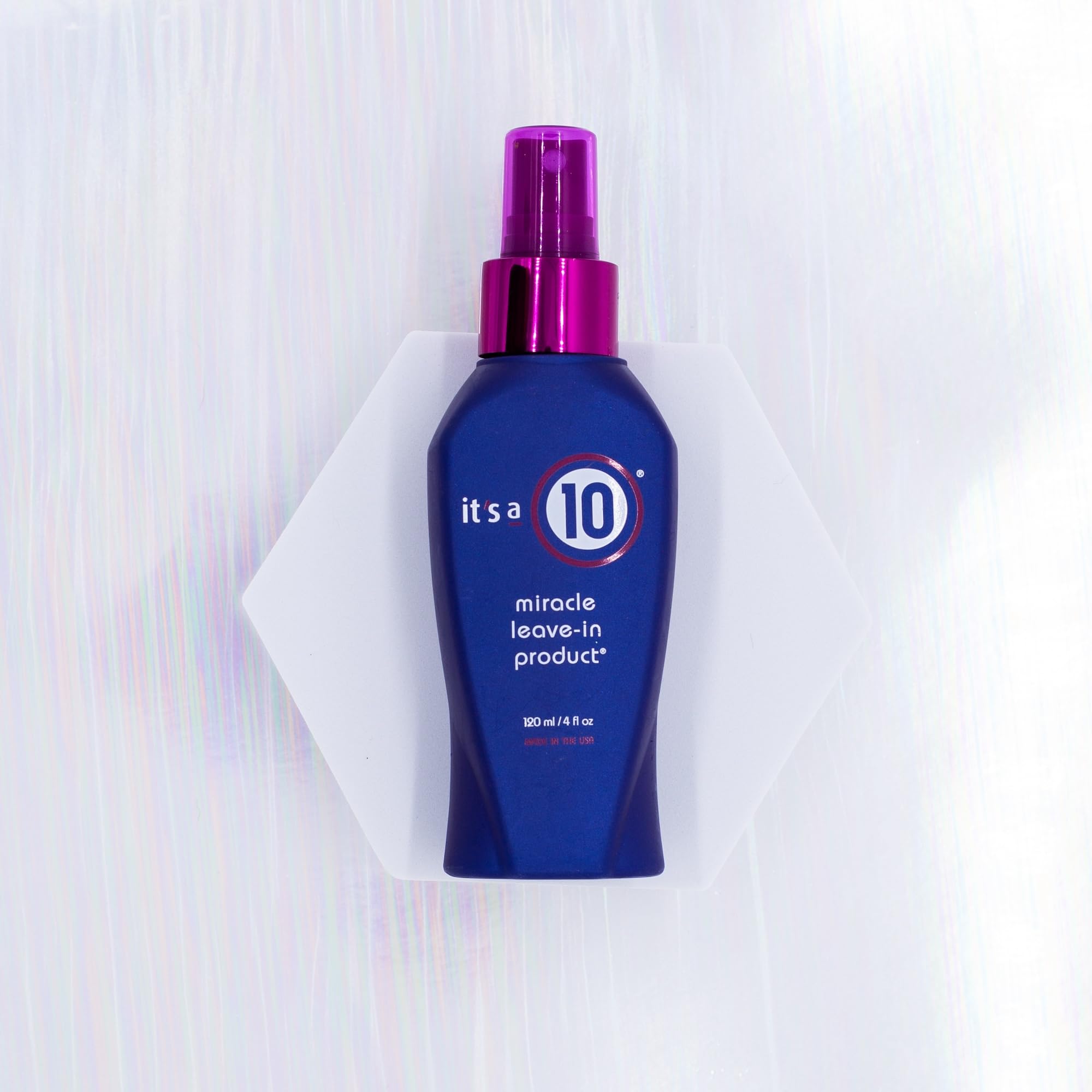 It's A 10 Miracle Leave-In spray nozzle close-up highlighting easy, even application and control
