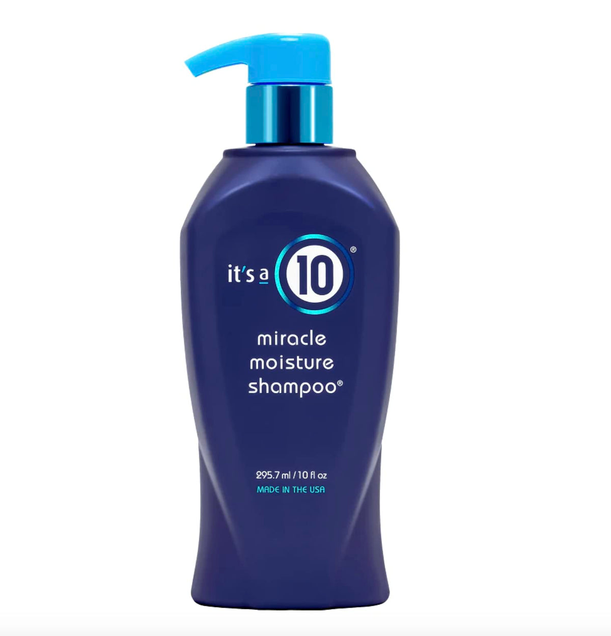 It's a 10 Haircare front bottle view showing clean branding and moisturizing benefit