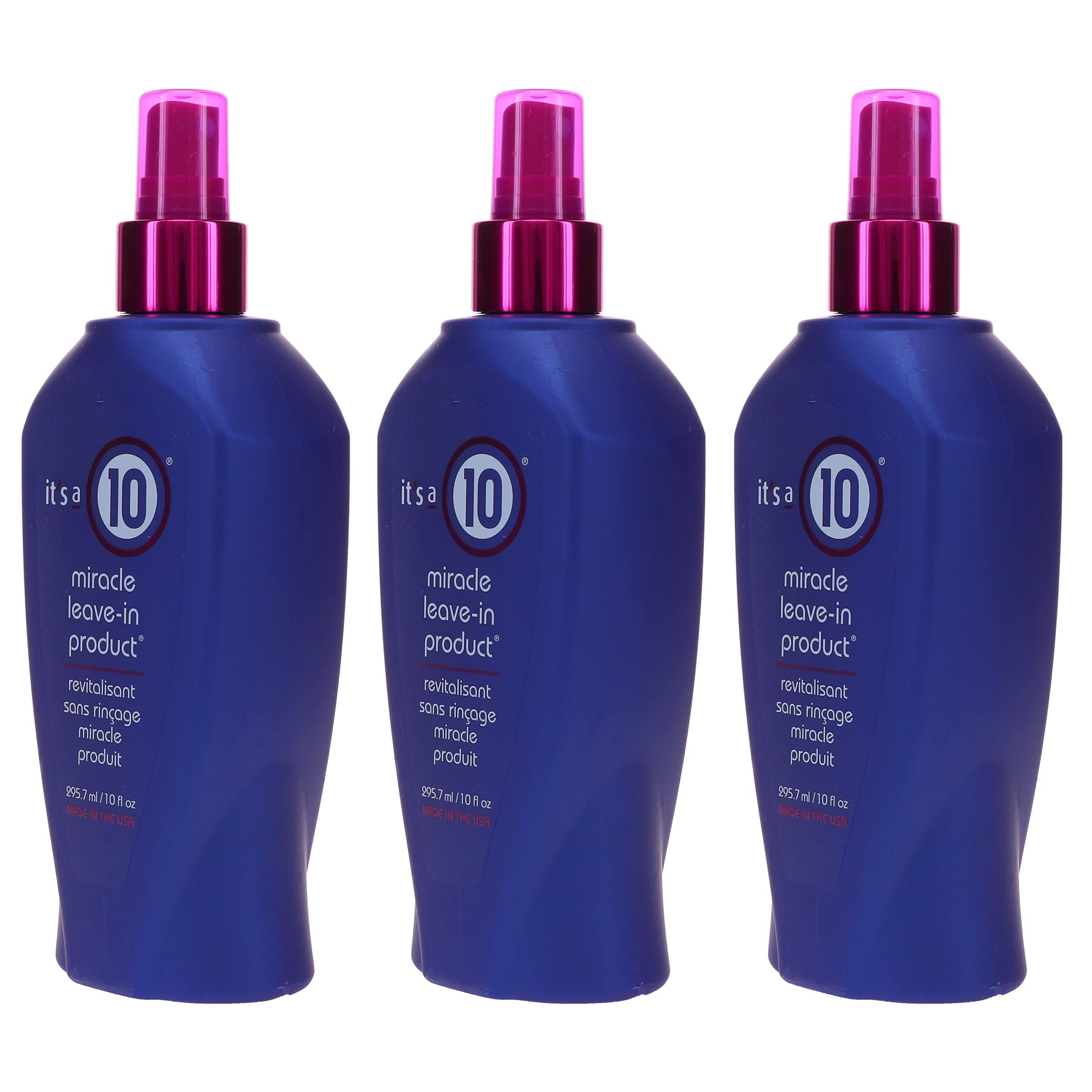 It's a 10 pump closeup demonstrating spray mechanism and easy application benefit