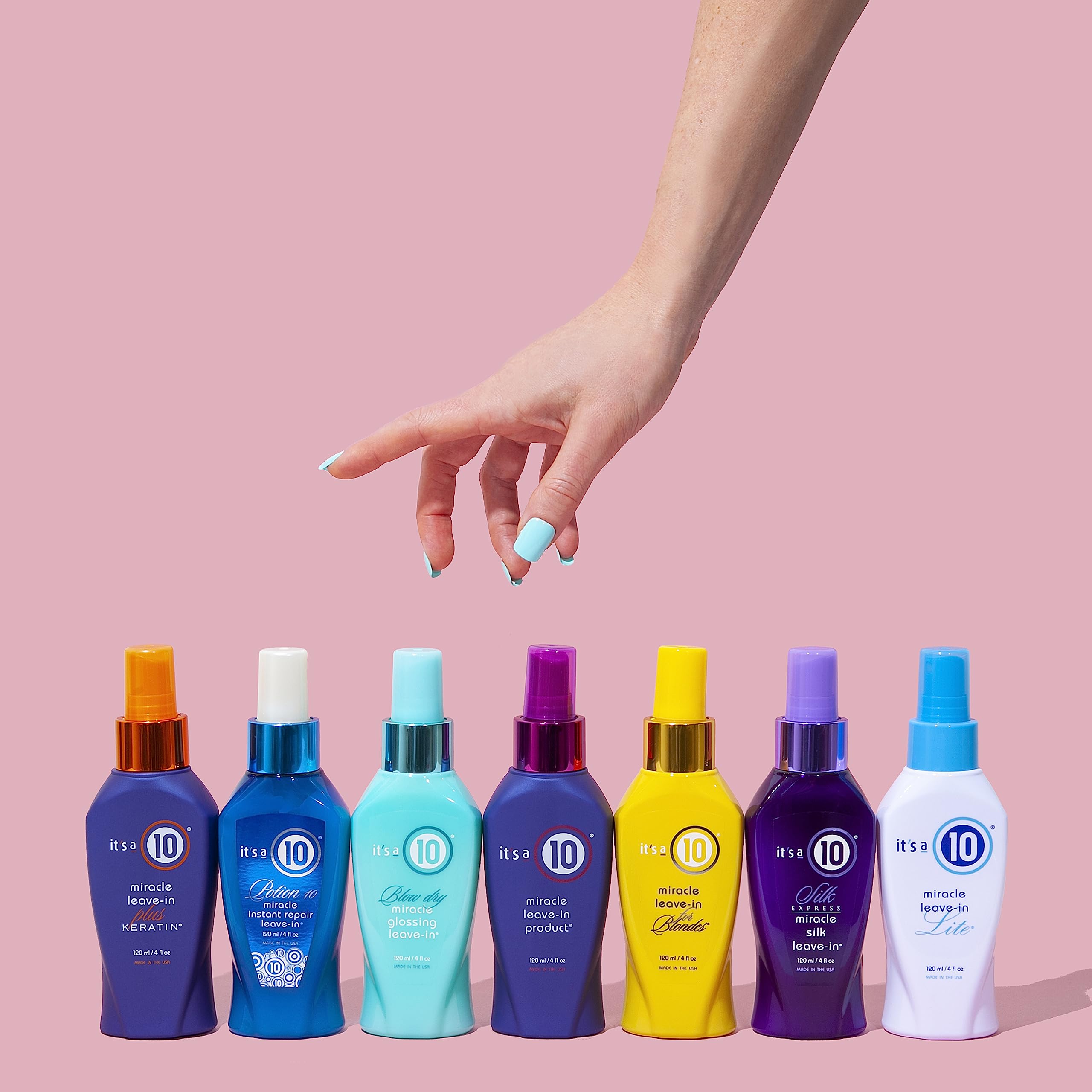 It's a 10 Haircare after-wash hair showing smooth, shiny result and manageability benefit