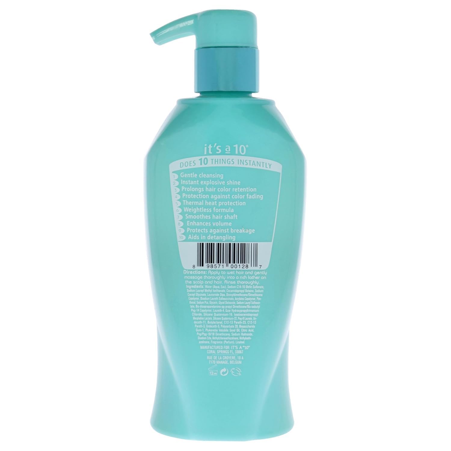 It's a 10 shampoo creamy lather close-up revealing texture and smoothing benefits for easier blow-drying