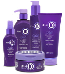 It's A 10 Silk Express in-hand application on hair demonstrating smoother styling benefit