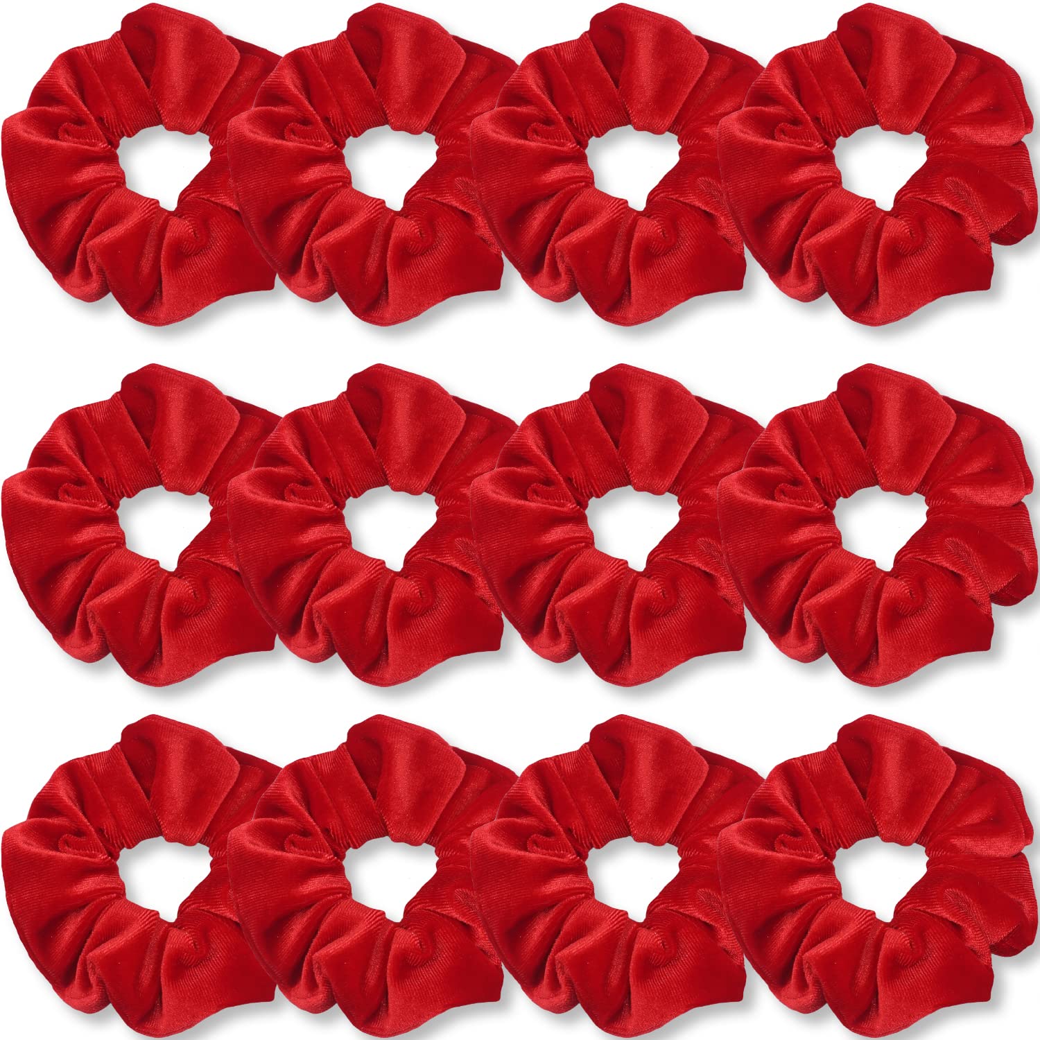 IVARYSS front view of 12-pack scrunchies showing colors and packaging benefit: convenient set