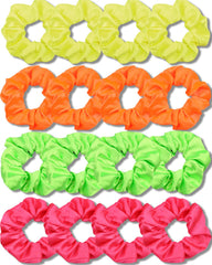 IVARYSS front packaging showing 16 neon satin scrunchies and variety