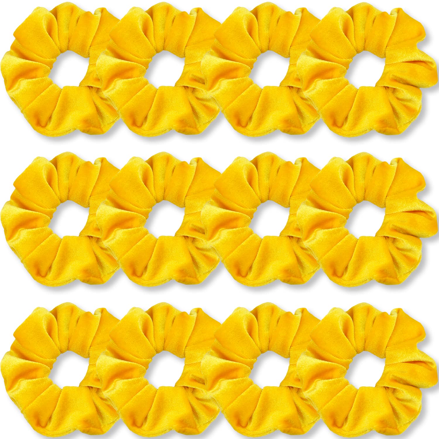 IVARYSS front view of yellow scrunchies pack showing quantity and color benefit
