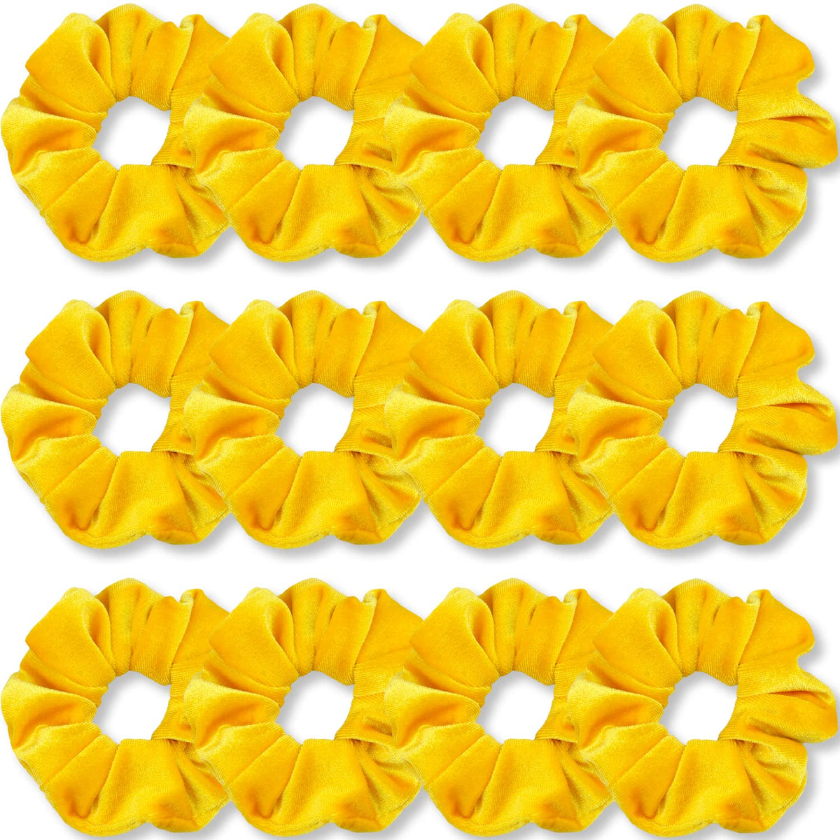 IVARYSS front view of yellow scrunchies pack showing quantity and color benefit