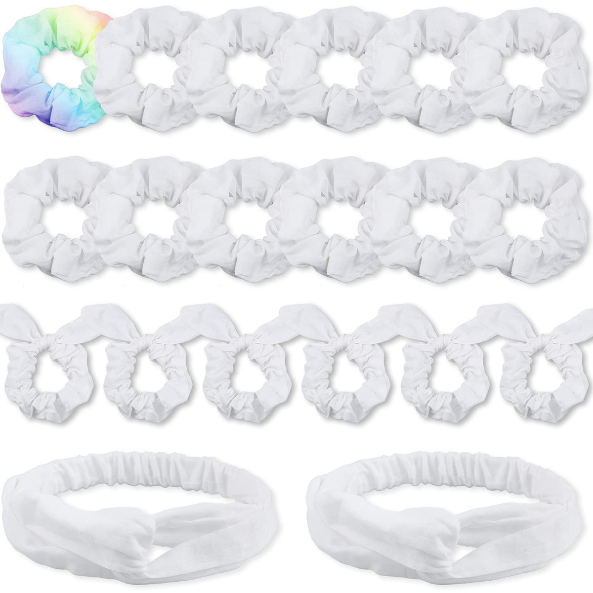IVARYSS front packaging showing full 20-piece white hair accessory kit benefits