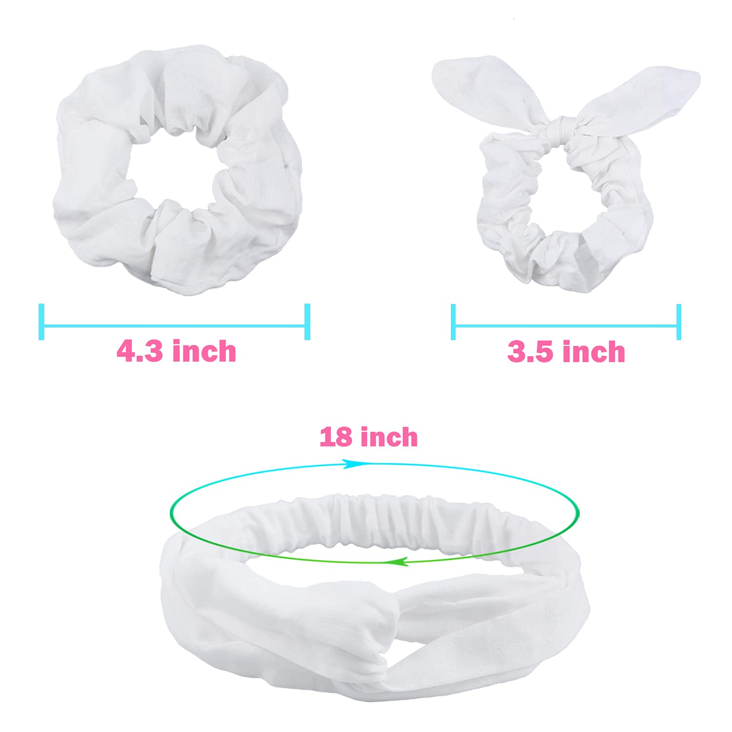 IVARYSS headband flat lay showing width for visible tie-dye patterns
