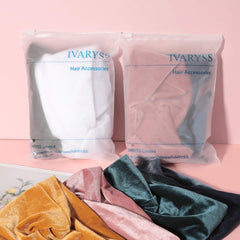 IVARYSS headband styled on beach model showing travel-friendly versatility