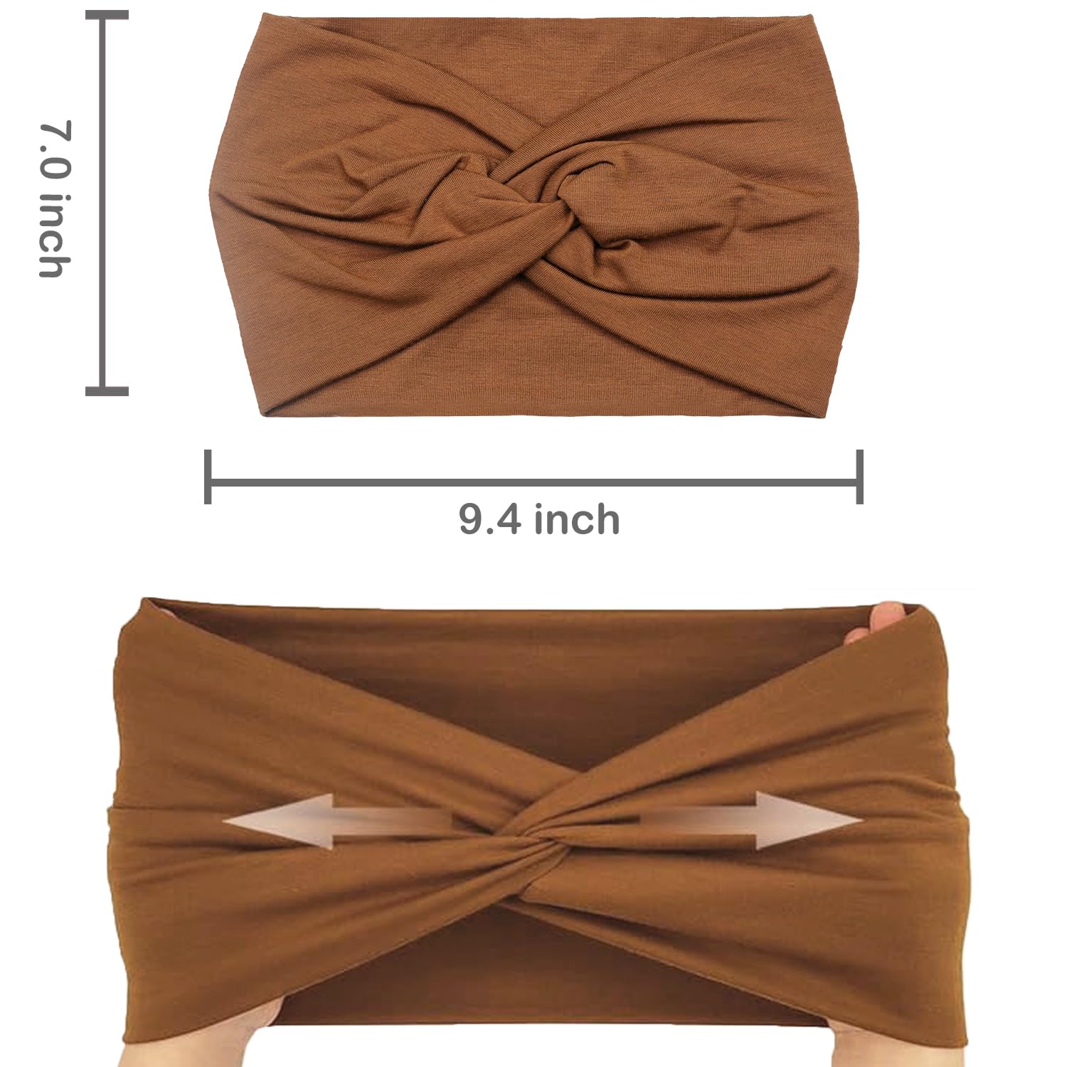 IVARYSS headband worn by model in black demonstrating wide coverage benefit