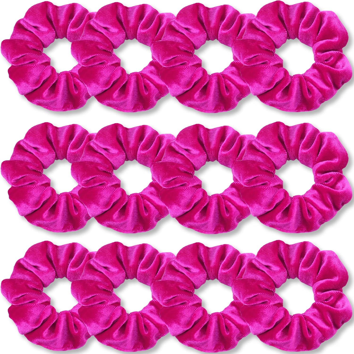 IVARYSS hot pink scrunchies front pack view showing vibrant color and value