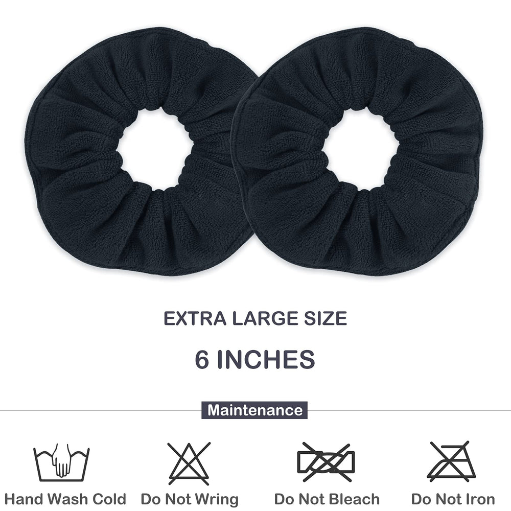 IVARYSS scrunchie securing wet ponytail after shower for quick dry