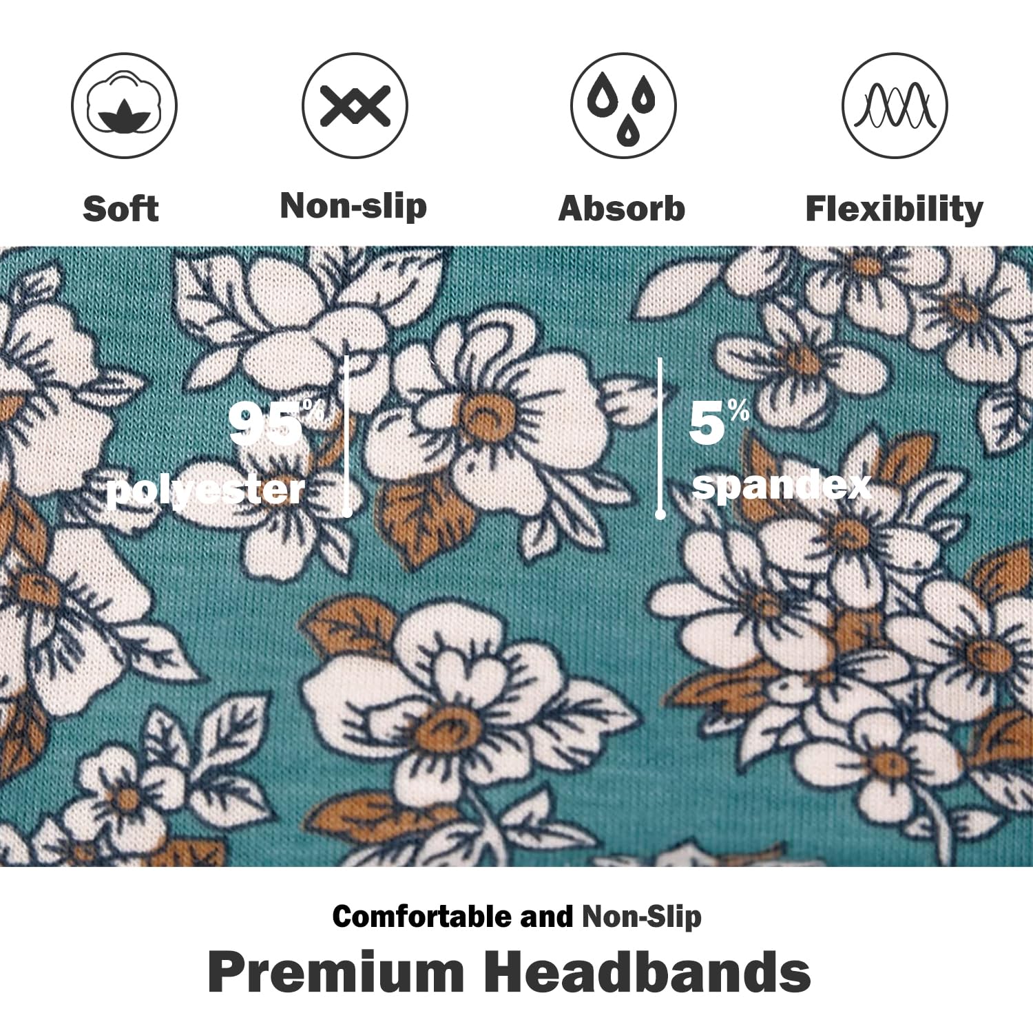 IVARYSS headband worn during yoga demonstrating secure non-slip hold