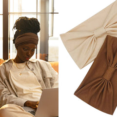 IVARYSS knotted headband front detail highlighting style and secure fit benefit