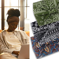 IVARYSS knotted front detail showing twist for style and secure fit