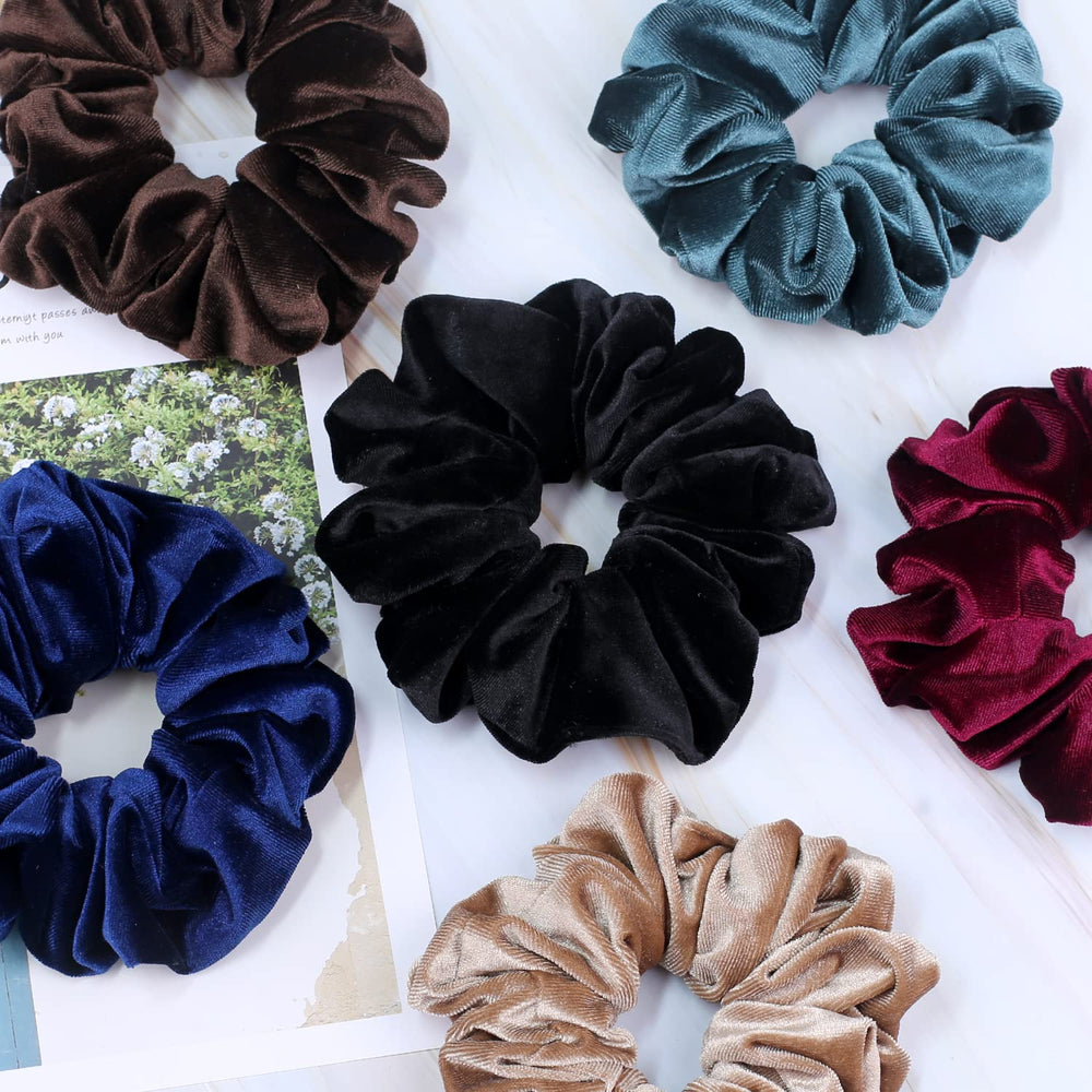 IVARYSS scrunchie flat-lay showing 6-inch diameter for thick hair support