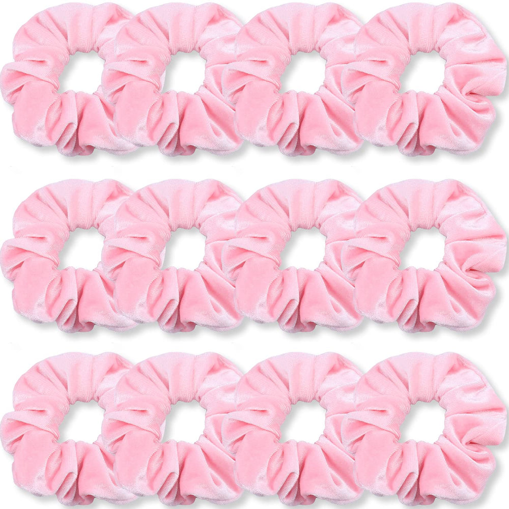 IVARYSS pink scrunchies pack front view shows colors and quantity, easy styling