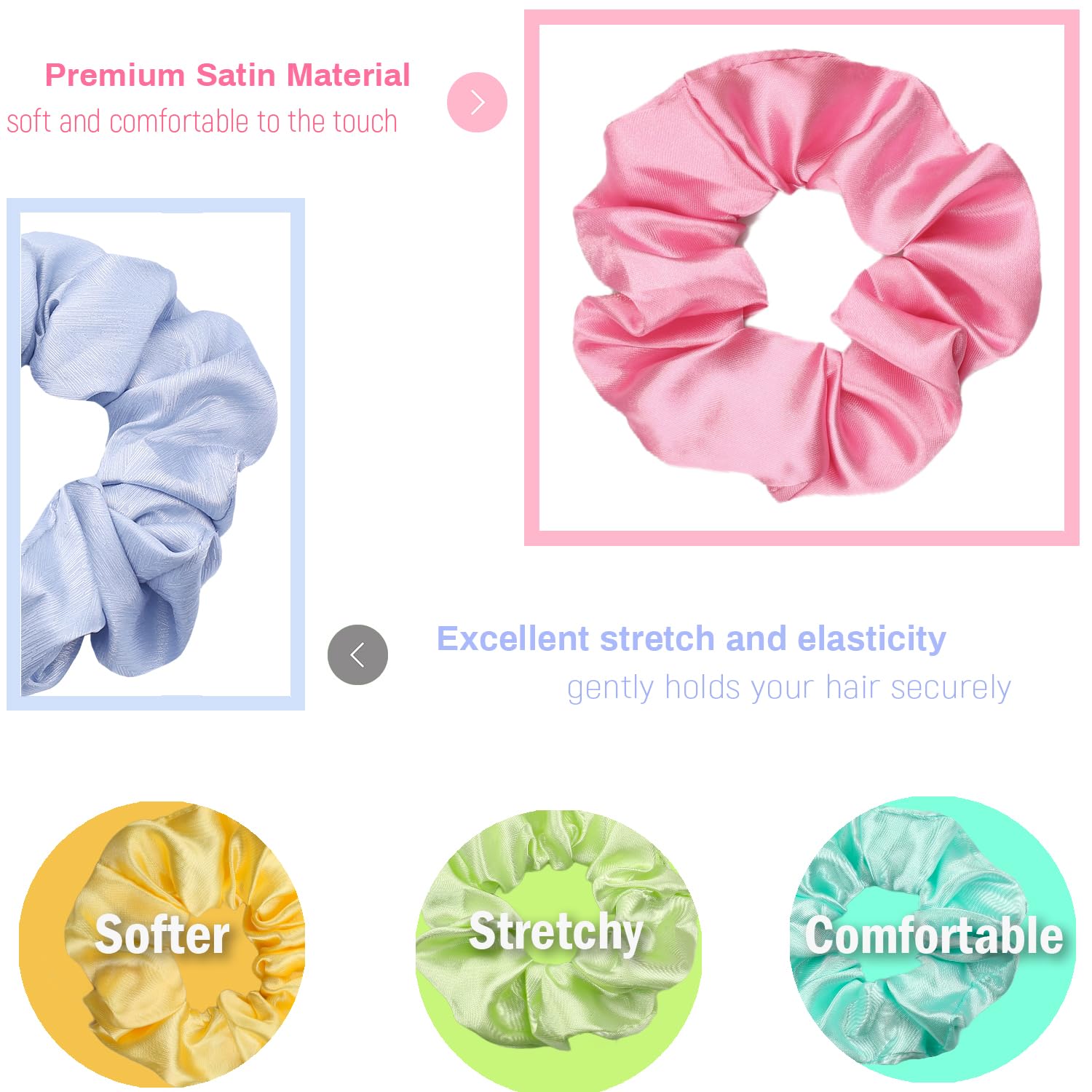IVARYSS satin texture close-up highlighting smooth fabric that reduces hair damage
