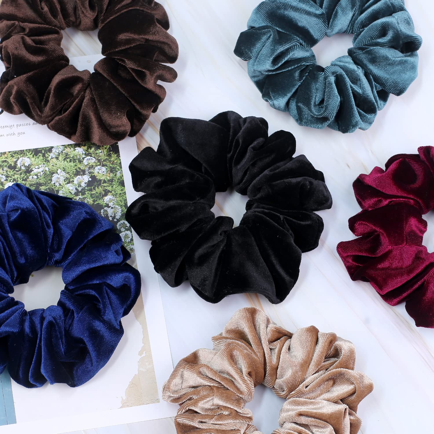 IVARYSS scrunchie stretched to show elastic strength and reliable grip benefit