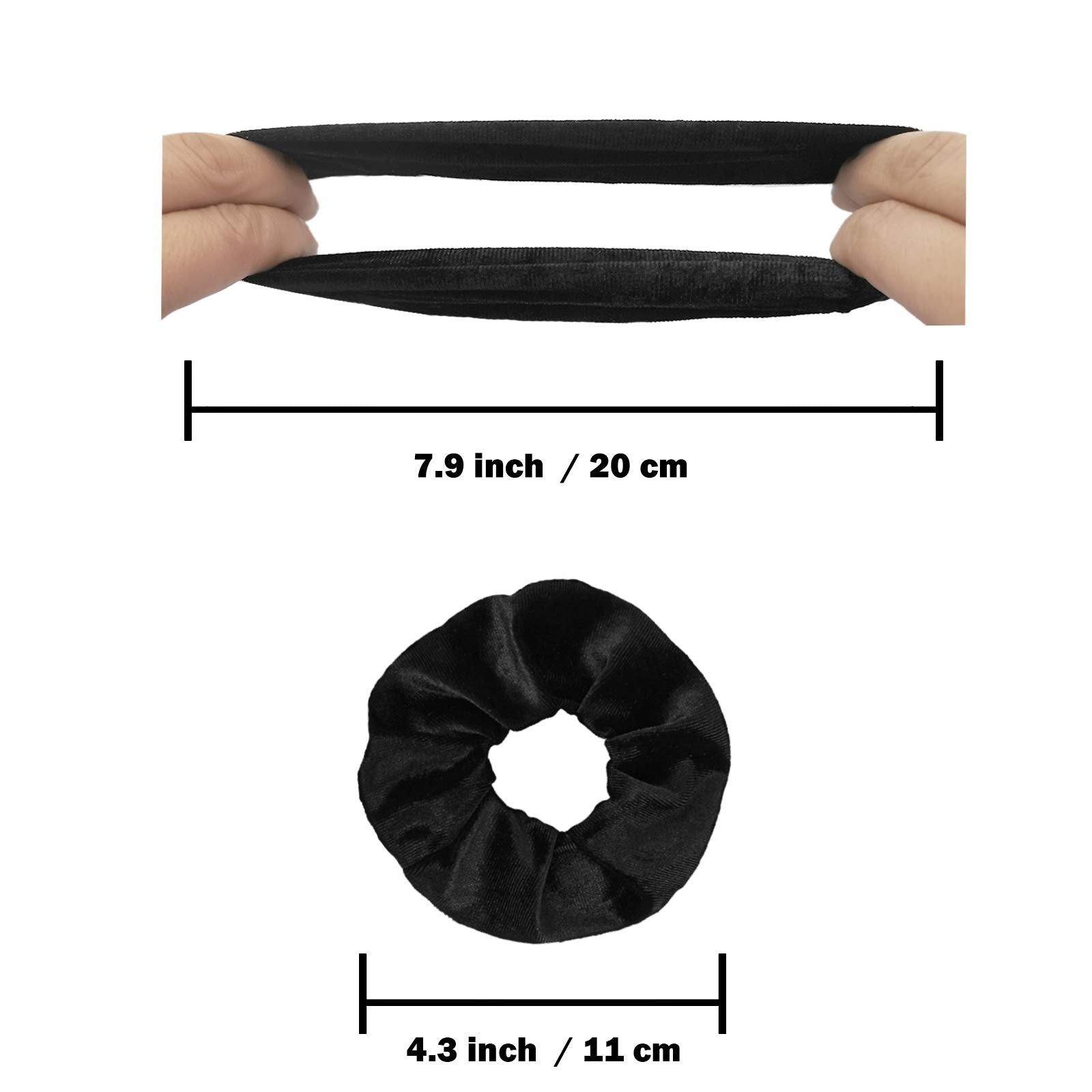 IVARYSS scrunchie stretched elastic detail demonstrates reliable stretch and strong hold