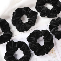 IVARYSS scrunchies on model ponytail displaying sleek look and comfortable hold