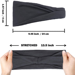 IVARYSS headband in hand showing 9.45 inch length and flexible fit