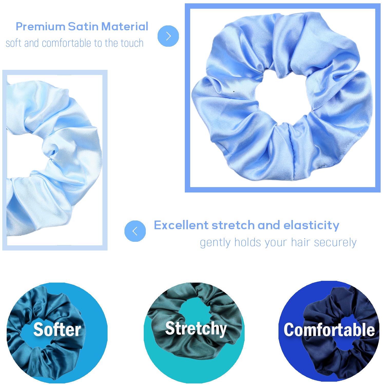 IVARYSS satin fabric close-up showing smooth texture that reduces hair friction