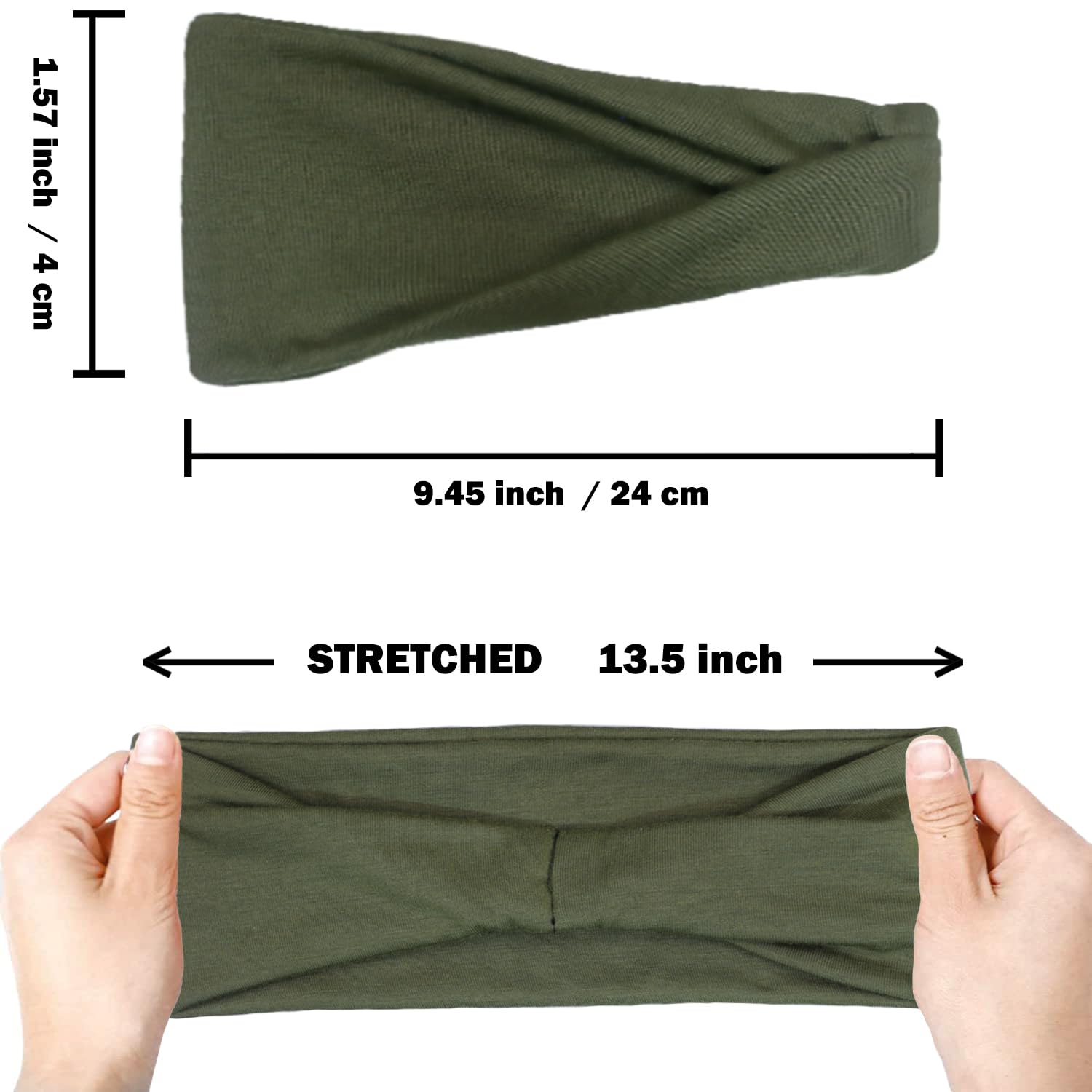 IVARYSS woman practicing yoga wearing headband that stays put during movement