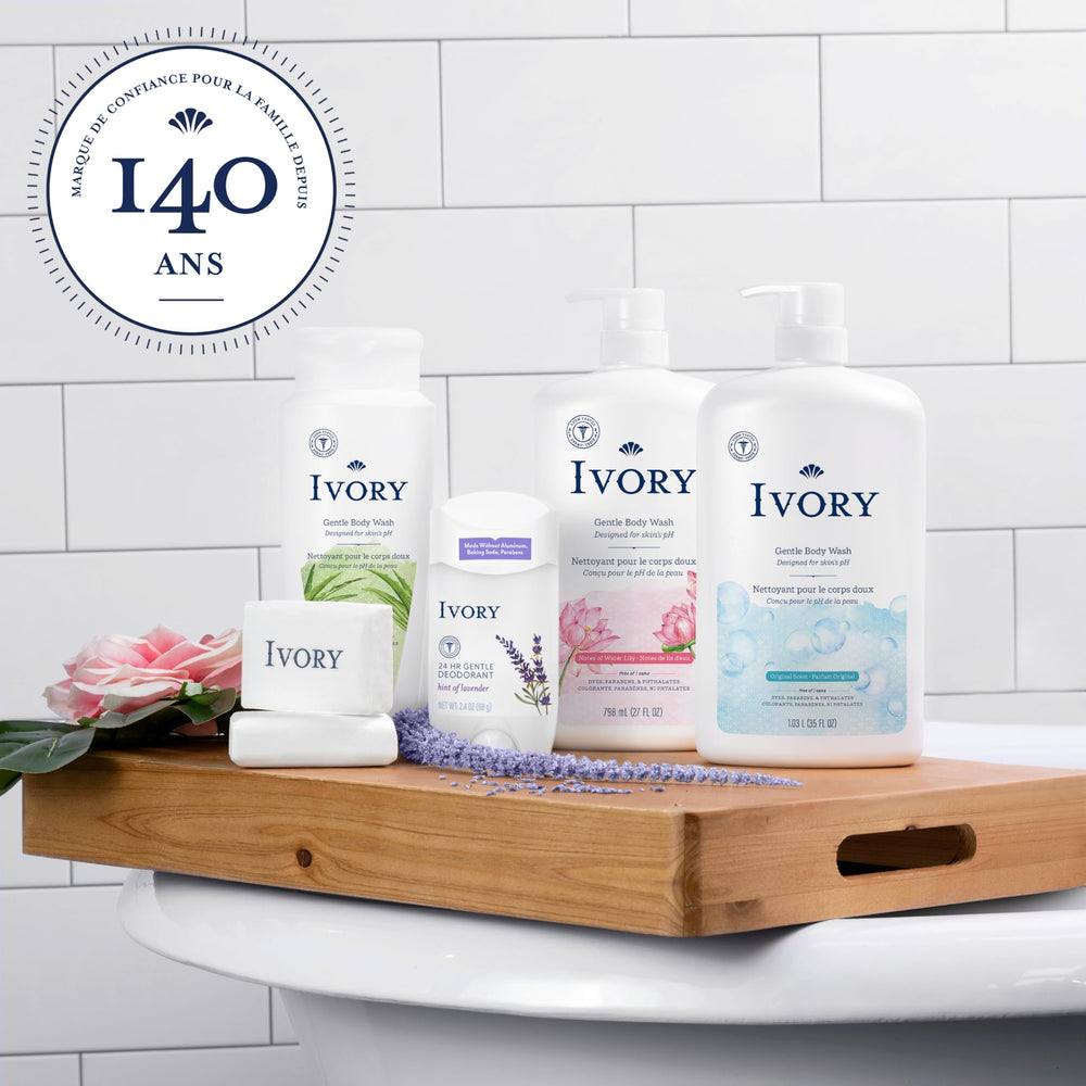 Ivory aloe pack of ten stacked emphasizing value and household supply benefit