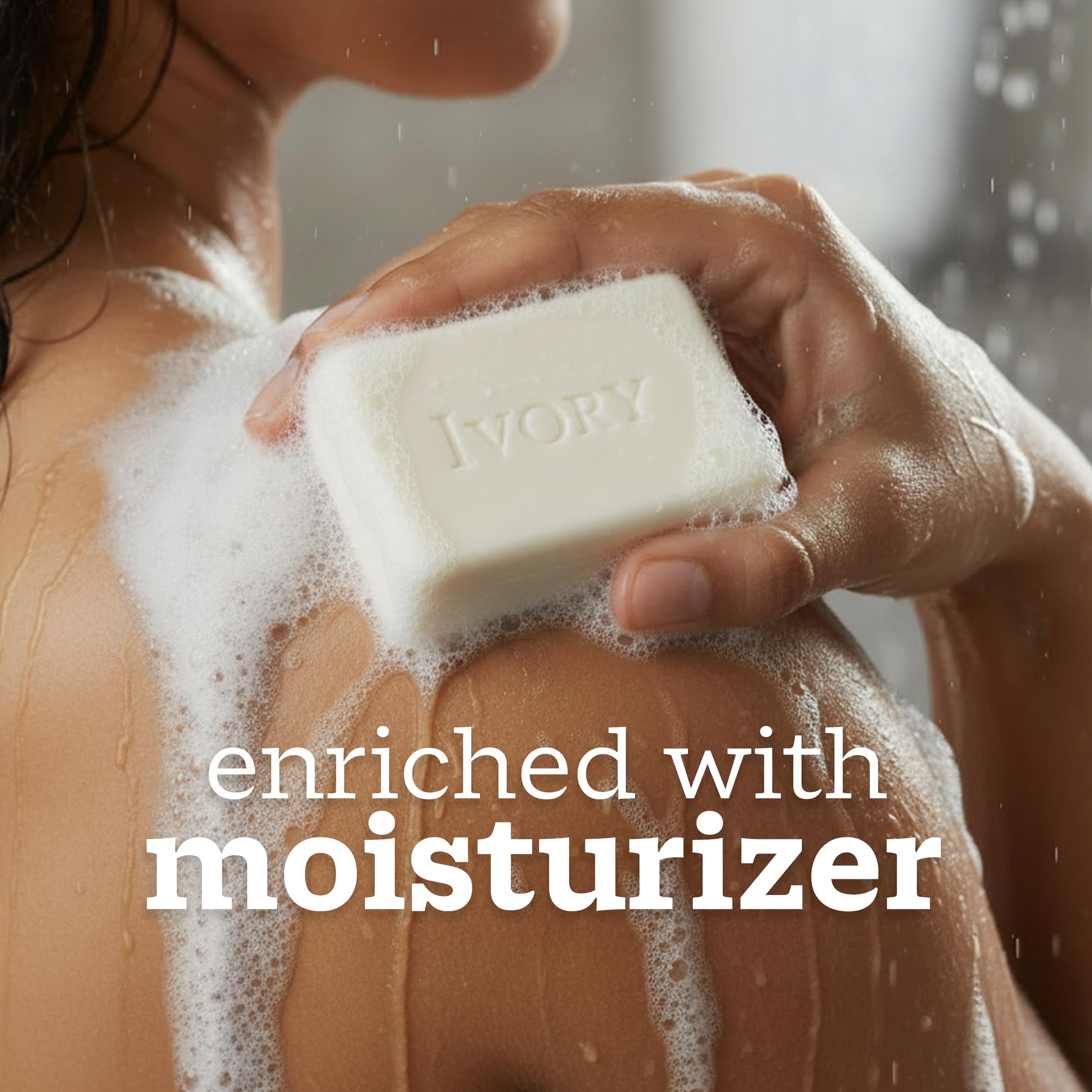 Ivory bar side profile showing texture and smooth edges for easy use