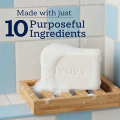 Ivory soap in bathroom lifestyle showing neutral scent and family use