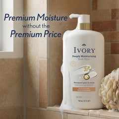 Ivory on bathroom shelf suggesting daily-use routine convenience