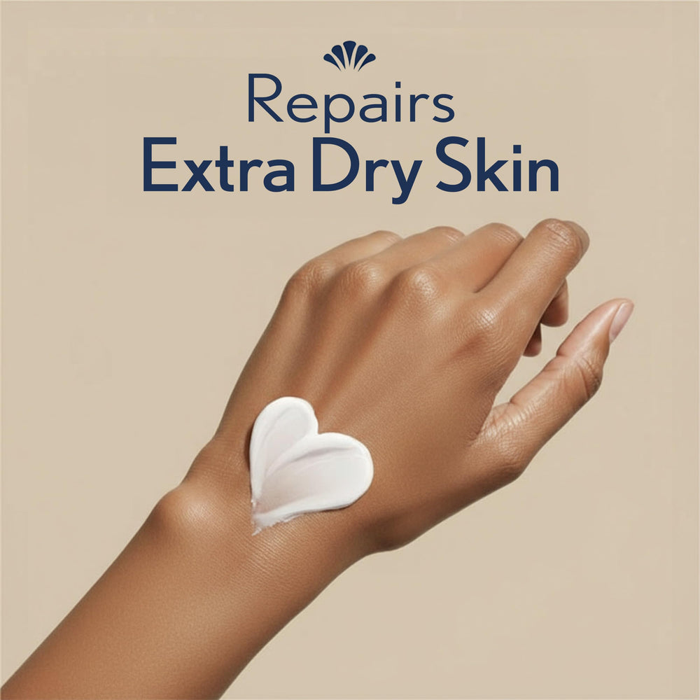 Ivory close-up of shea butter blend cream showing deep nourishment