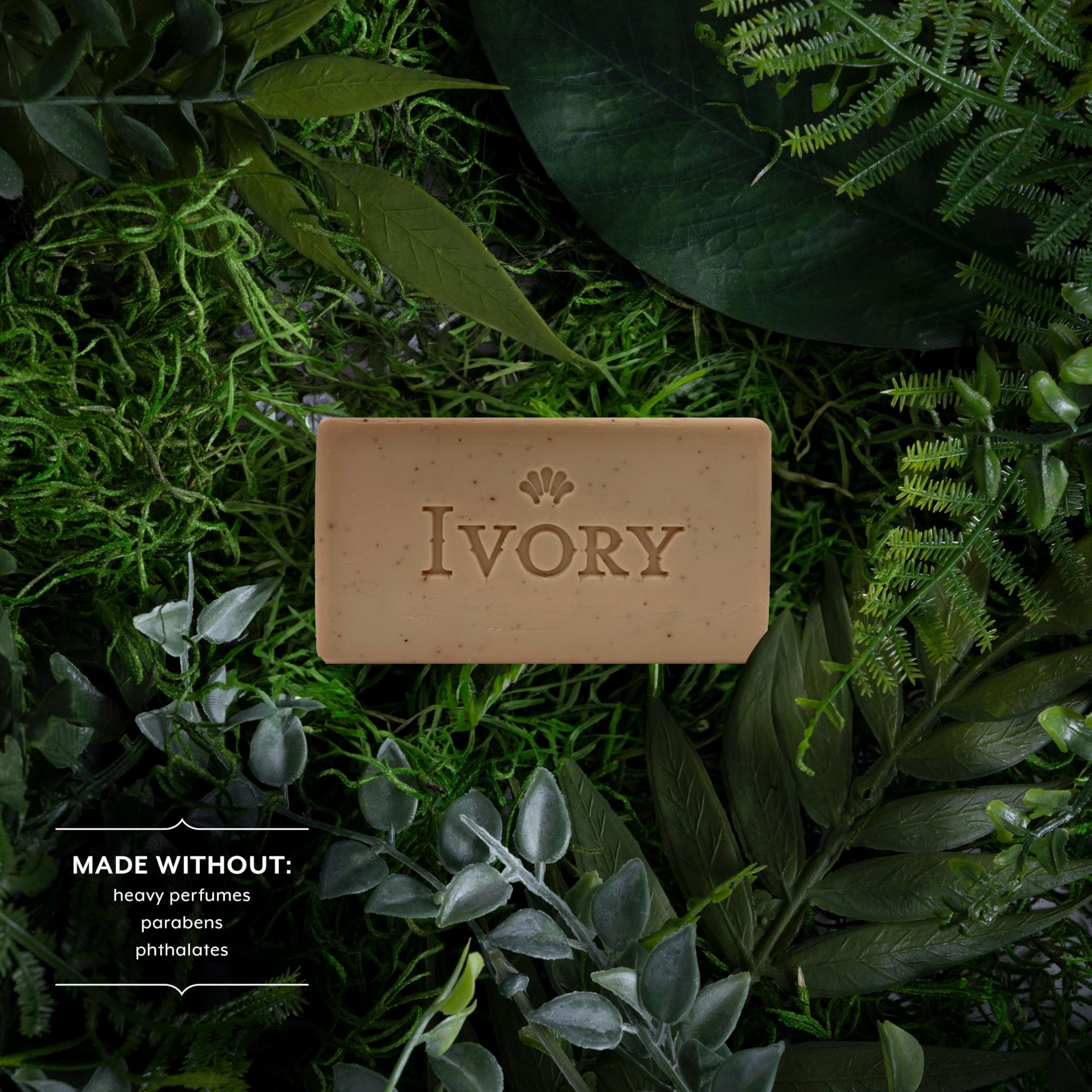 Ivory close-up of apricot seed particles highlighting effective gentle scrub