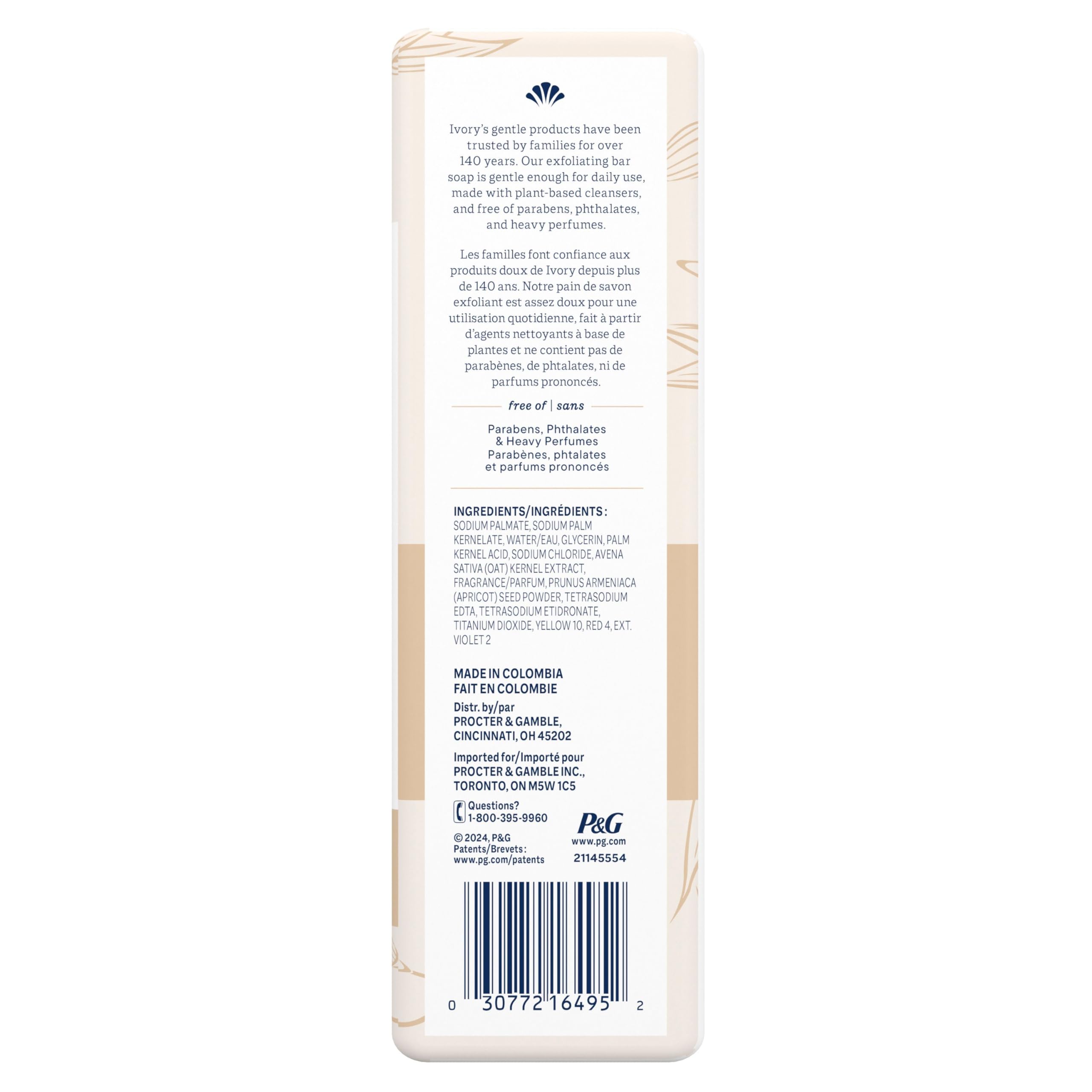 Ivory bar with towel in lifestyle scene conveying comforting post-shower feel