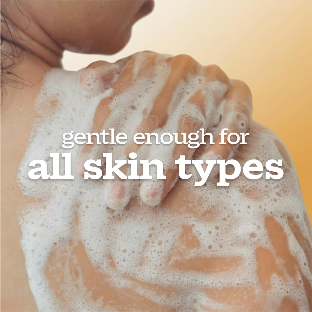Ivory family using body wash in shower showing mild fragrance benefit