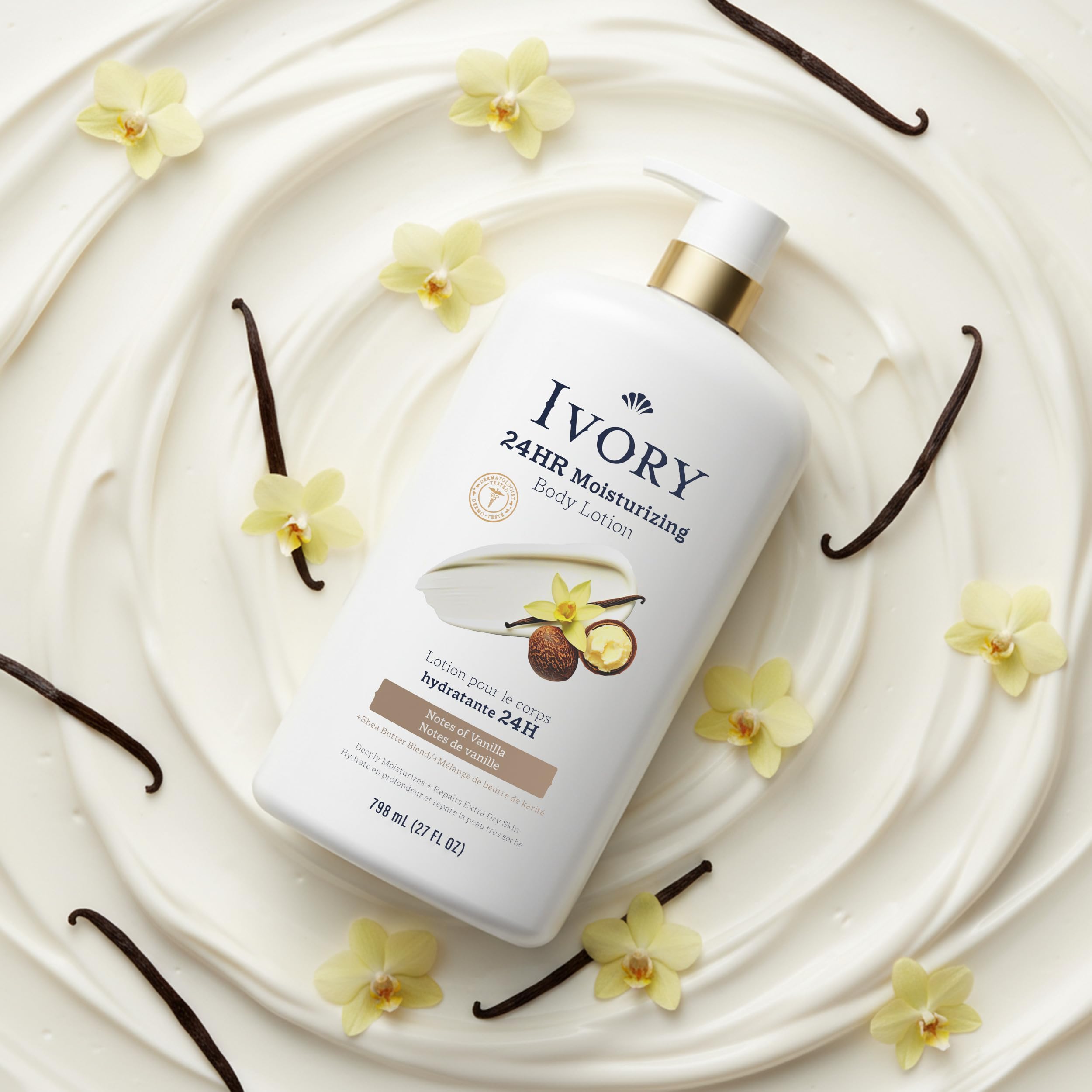 Ivory family usage showing hands and arms moisturized and smooth