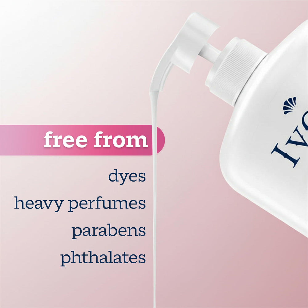 Ivory label ingredients panel highlighting 14 purposeful ingredients benefit