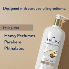 Ivory lotion used on elbows and knees to repair extra dry skin