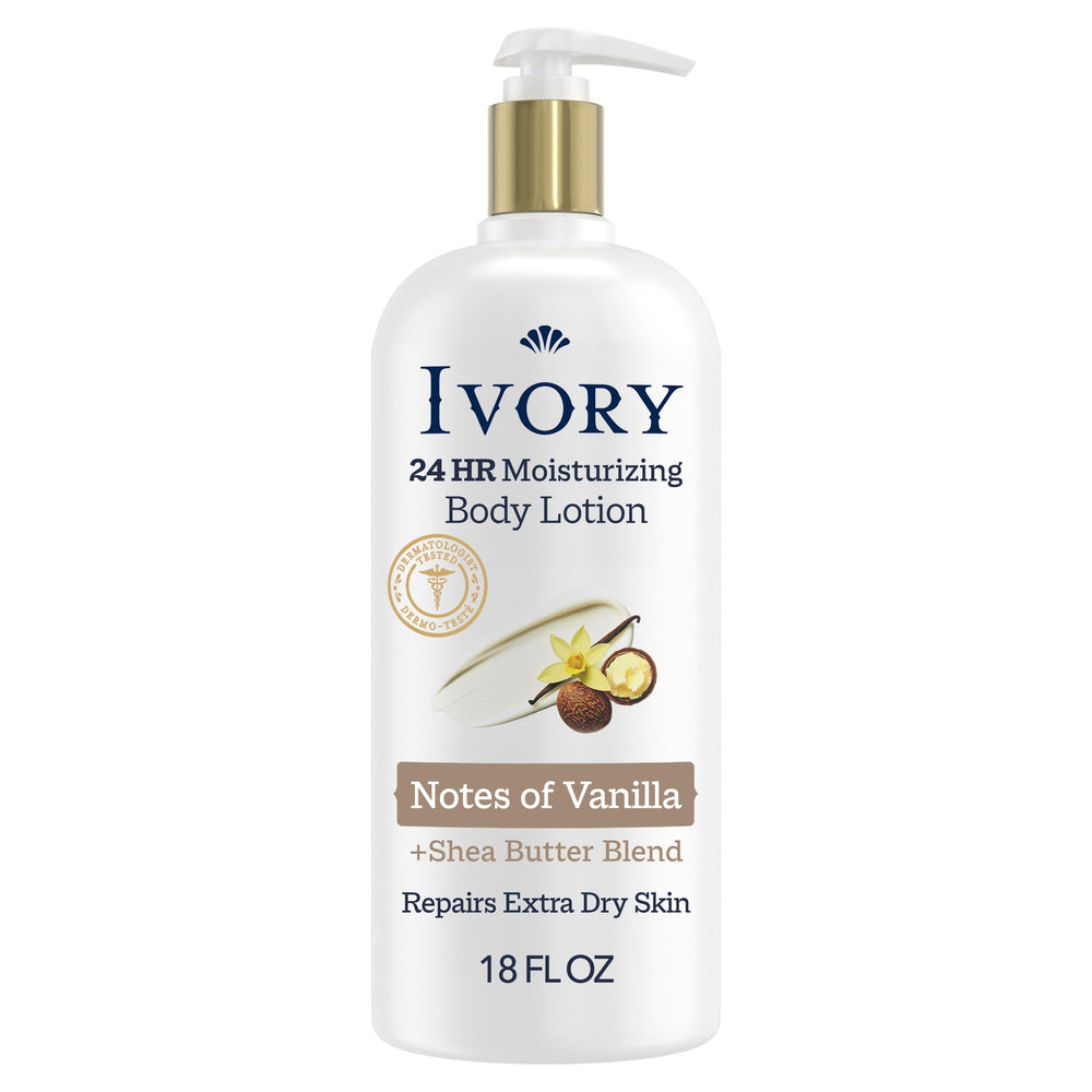 Ivory bottle front label showing 24HR hydration benefit