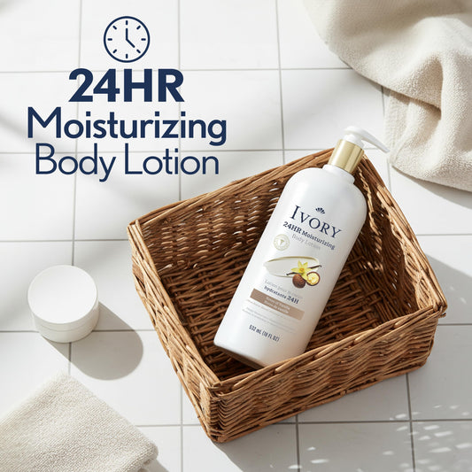 Ivory lotion pump detail for easy dispensing and control
