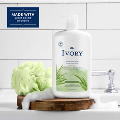 35 oz Ivory bottle next to shampoo for scale showing family-sized value