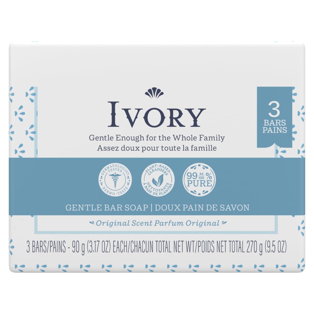 Procter & Gamble Ivory close-up of soap texture for gentle rinsing benefit