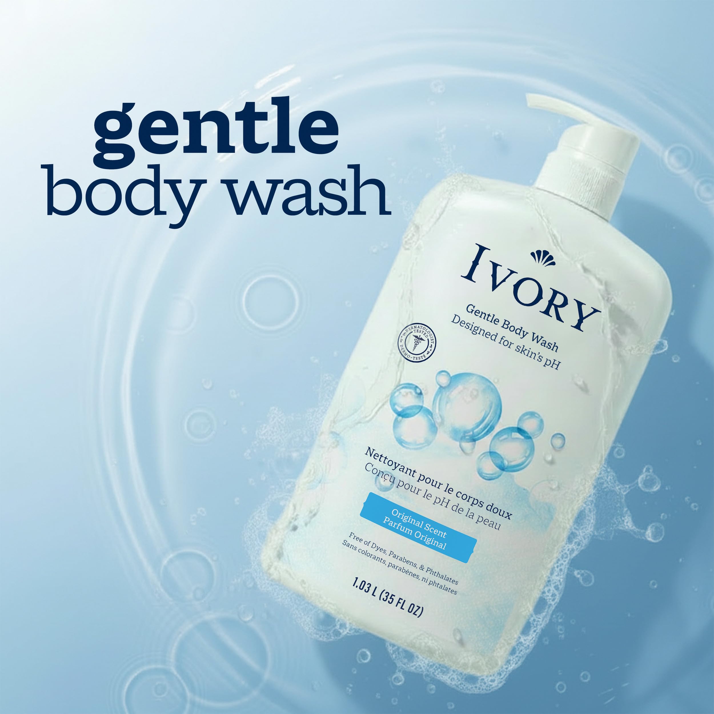 Ivory texture foam detail showing gentle lather that cleans without stripping